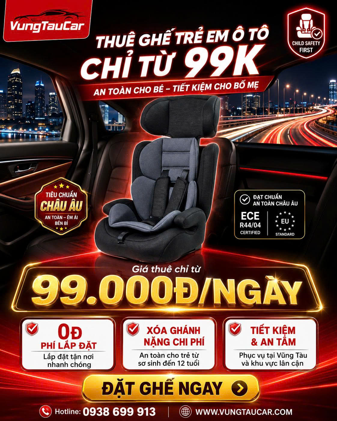 Cho Thuê Ghế Trẻ Em Tại Bà Rịa Vũng Tàu | Hotline 0938699913