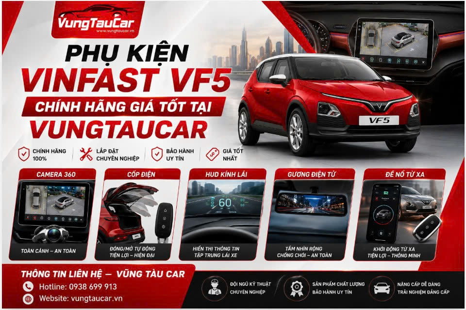 Phụ Kiện VinFast VF5 Chính Hãng Giá Tốt Tại VungTauCar