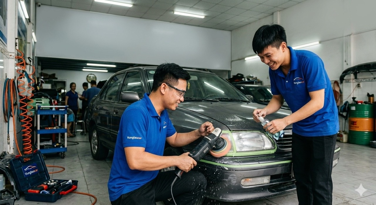 Phục hồi đèn xe ô tô tại Bà Rịa Vũng Tàu – Sáng Bóng Như Mới | vungtaucar.vn