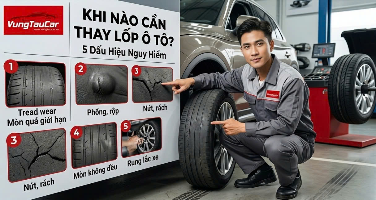 Khi Nào Cần Thay Lốp Ô Tô? 5 Dấu Hiệu Nguy Hiểm