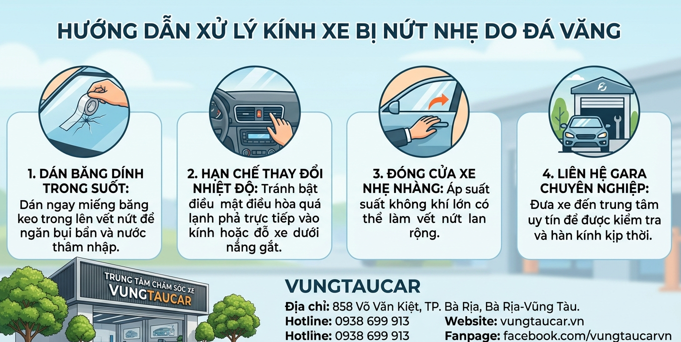 Cách Xử Lý Kính Xe Ô Tô Bị Nứt Hiệu Quả