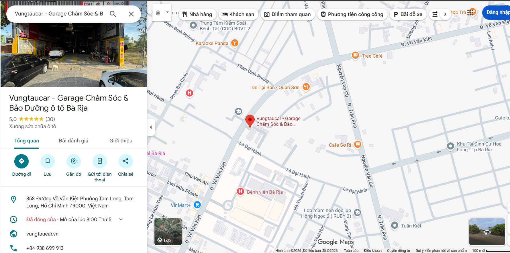 Garage ô tô Bà Rịa Vũng Tàu