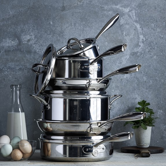 Bộ Nồi Inox 430 Và Chảo Chống Dính Inox 3 Đáy Bếp Từ Quai Silicon 3 Chiếc Fivestar