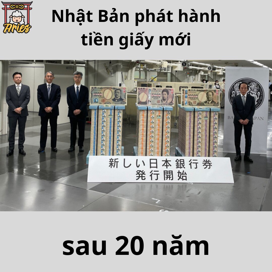 Nhật Bản phát hành tiền giấy mới sau 20 năm.