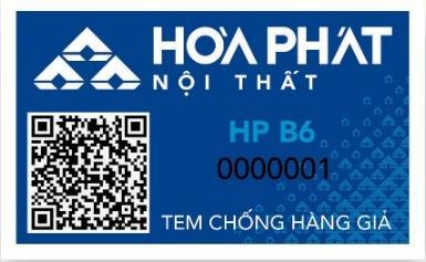 tem chống hàng giả két sắt Hòa Phát