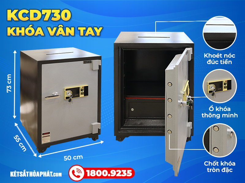 Thông số kỹ thuật két sắt vân tay KCD730