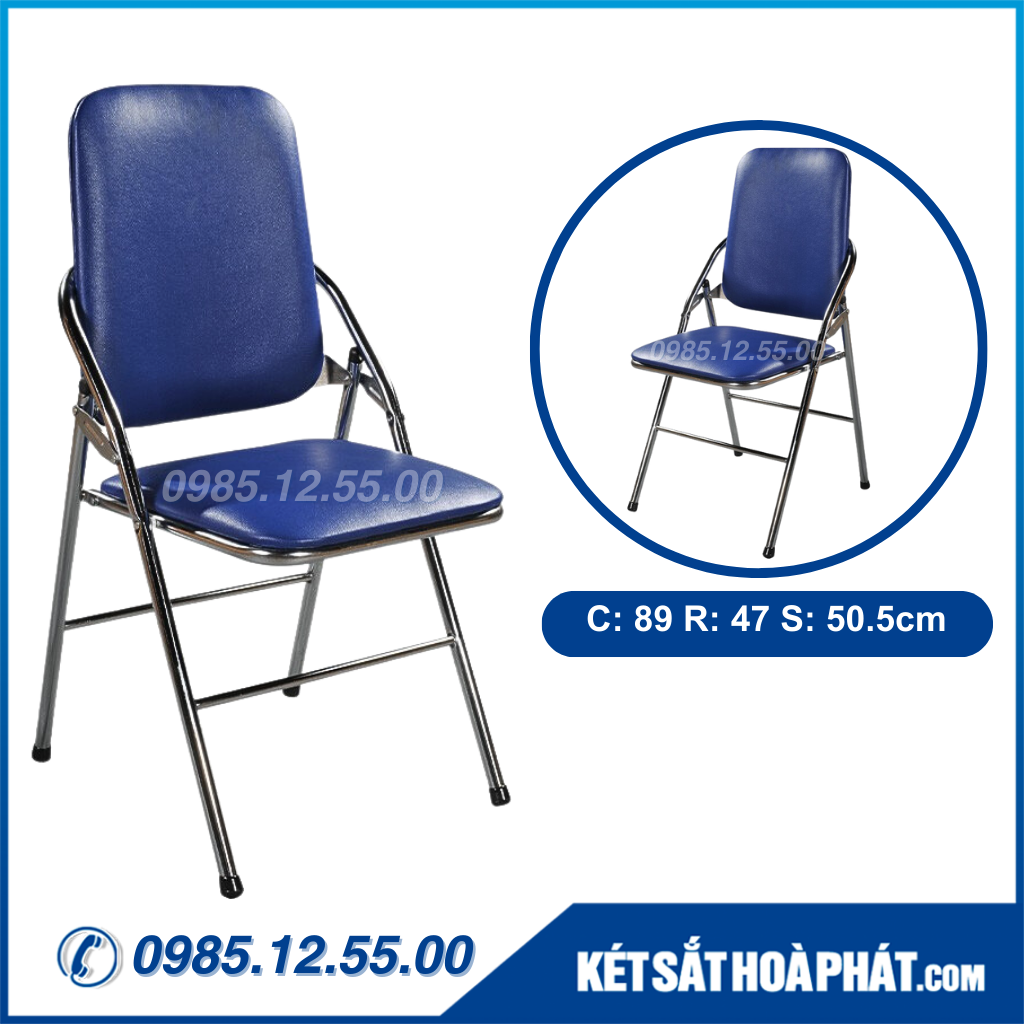 Ghế Gấp Hòa Phát G04 Chính Hãng Khung Inox 304 Bọc Da PVC