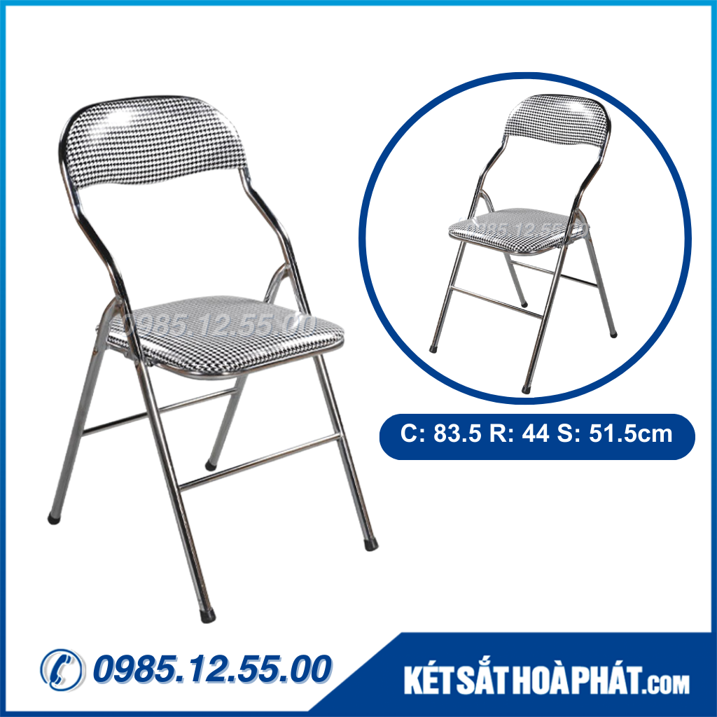 Ghế Gấp Văn Phòng Hòa Phát G01 Khung Inox 304 Bọc Da PVC