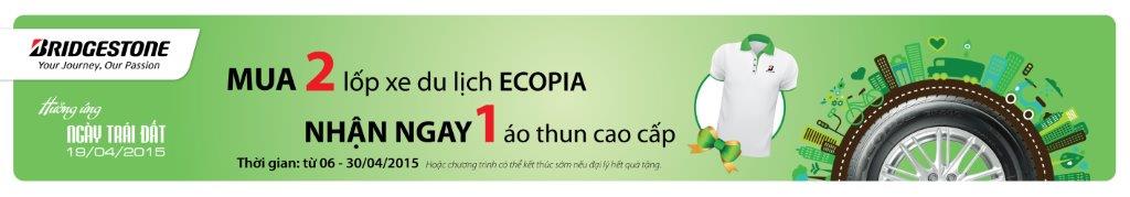 MUA 02 LỐP XE DU LỊCH ECOPIA TẶNG NGAY 01 ÁO THUN CAO CẤP