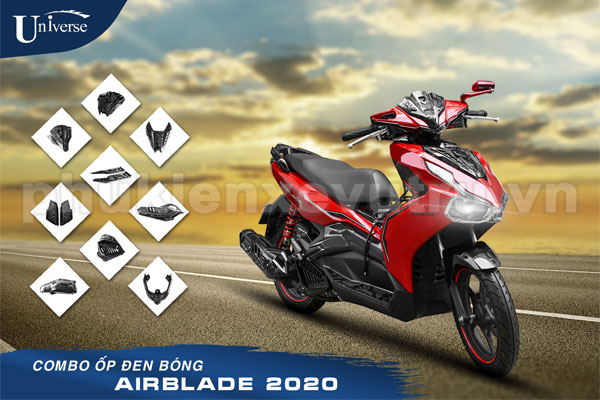 Full bộ đồ chơi xe ab Air Blade 2020 đen bóng