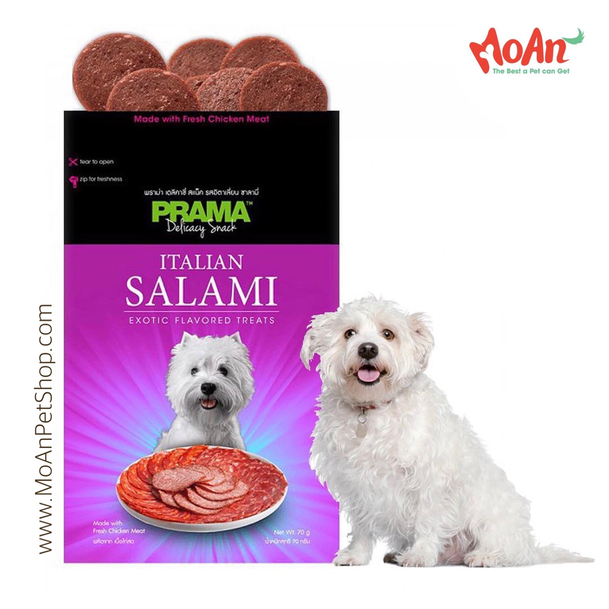 Bánh Prama Salami Xúc Xích Ý 70g