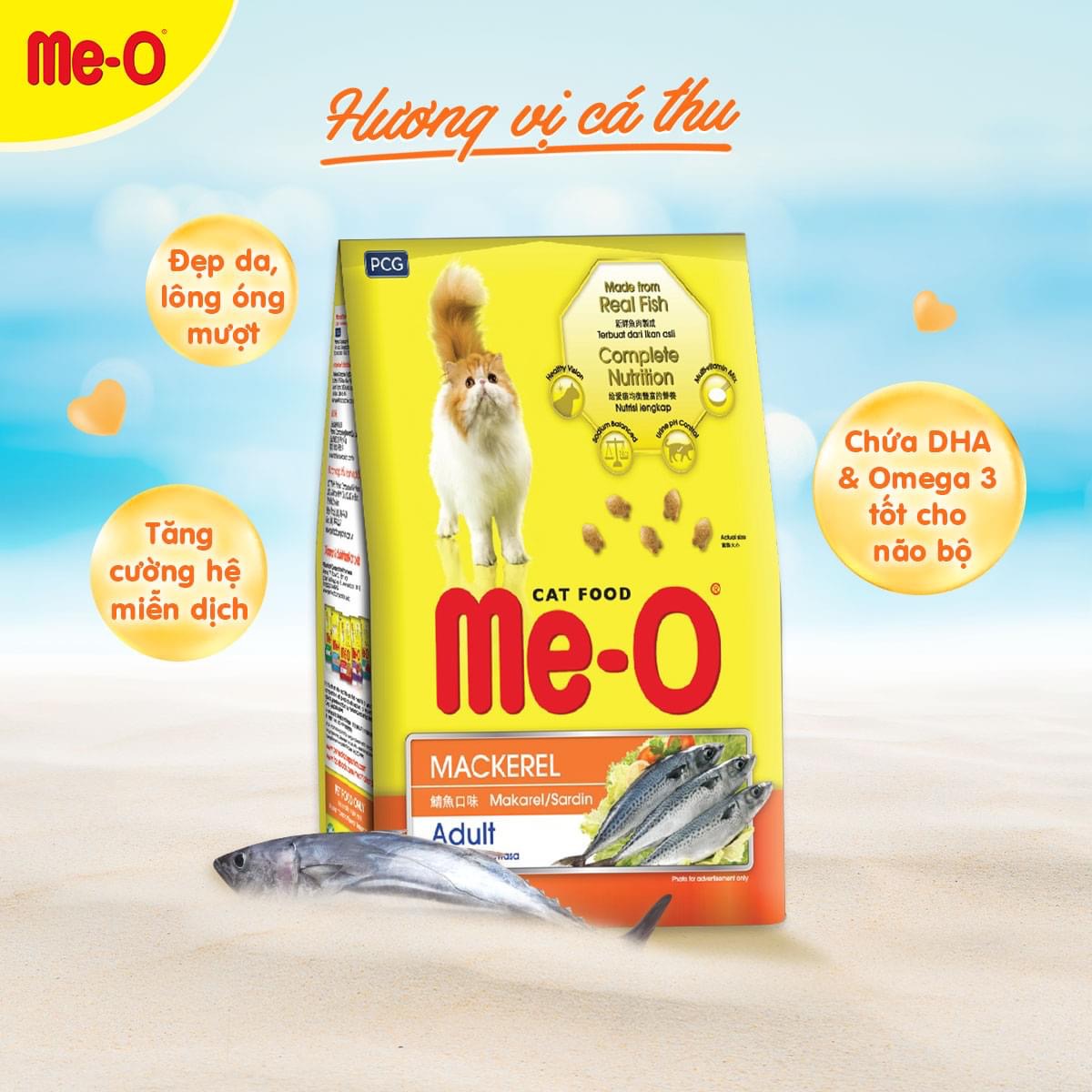 Hạt Mèo Me-O Cat Cá Thu Mackerel 7kg