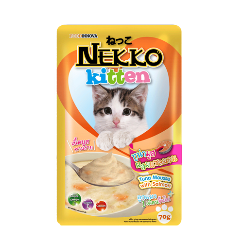 Pate Nekko Kitten Tuna Mousse with Salmon 70g (12 gói)