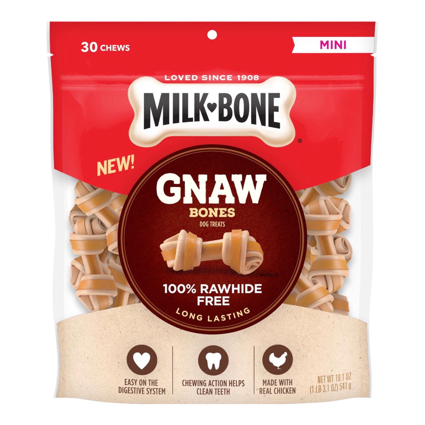 Xương Gặm MILK-BONE Thịt Gà Gnaw Bones Mini Chicken