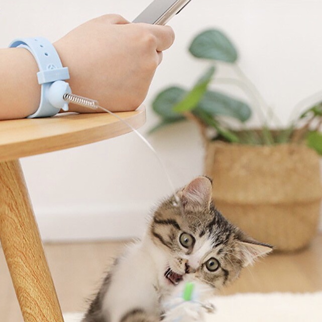 Đồ Chơi Cần Câu Mèo (kèm vòng đeo)