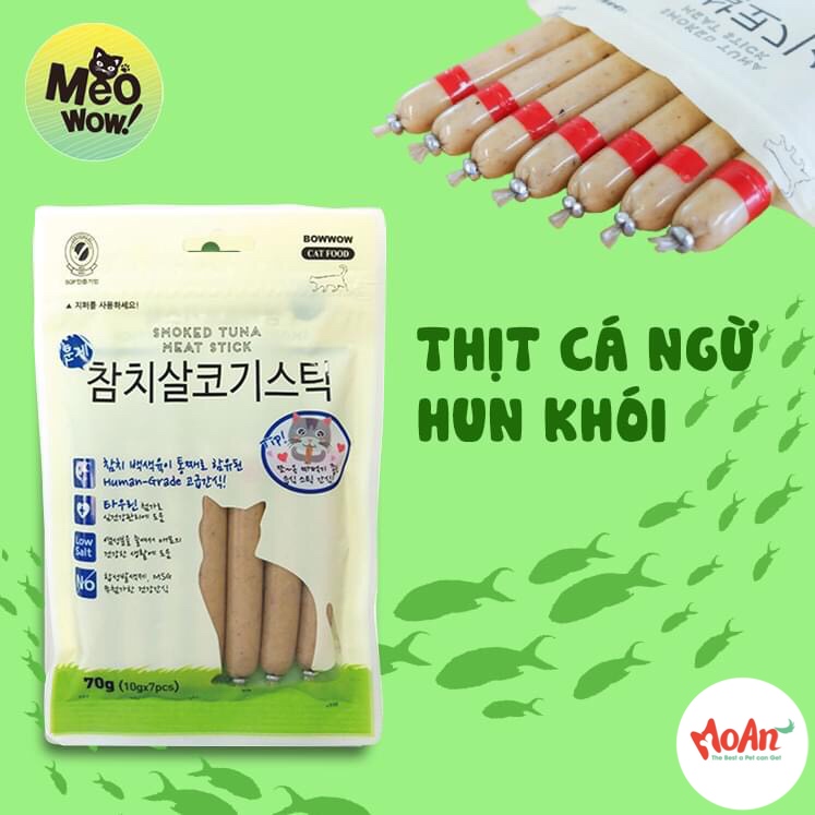 Xúc Xích Cá Ngừ Hun Khói MeoWow 70g