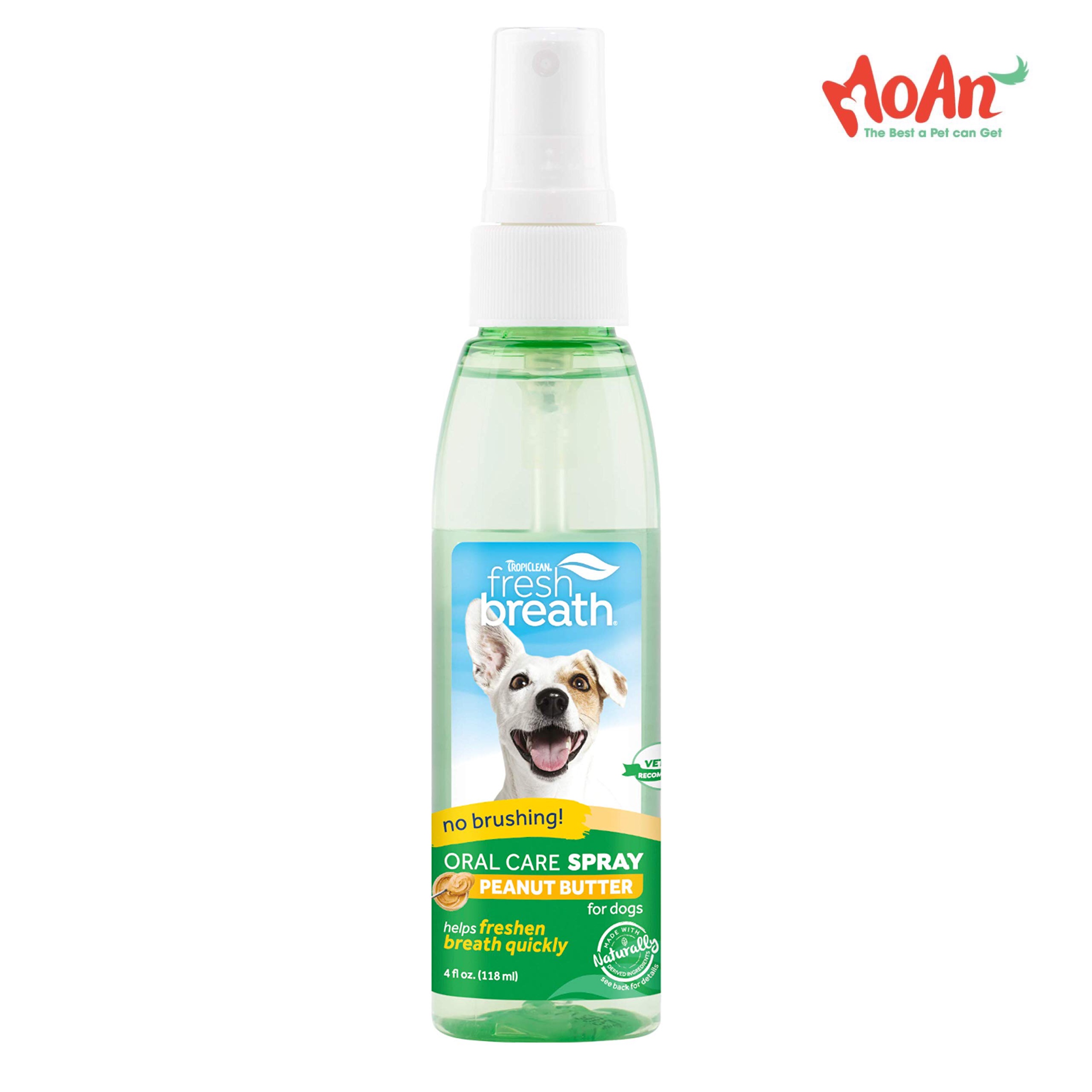 Xịt Vệ Sinh Răng Miệng TROPICLEAN Mỹ 4oz 118ml [Vị Bơ Đậu Phộng]