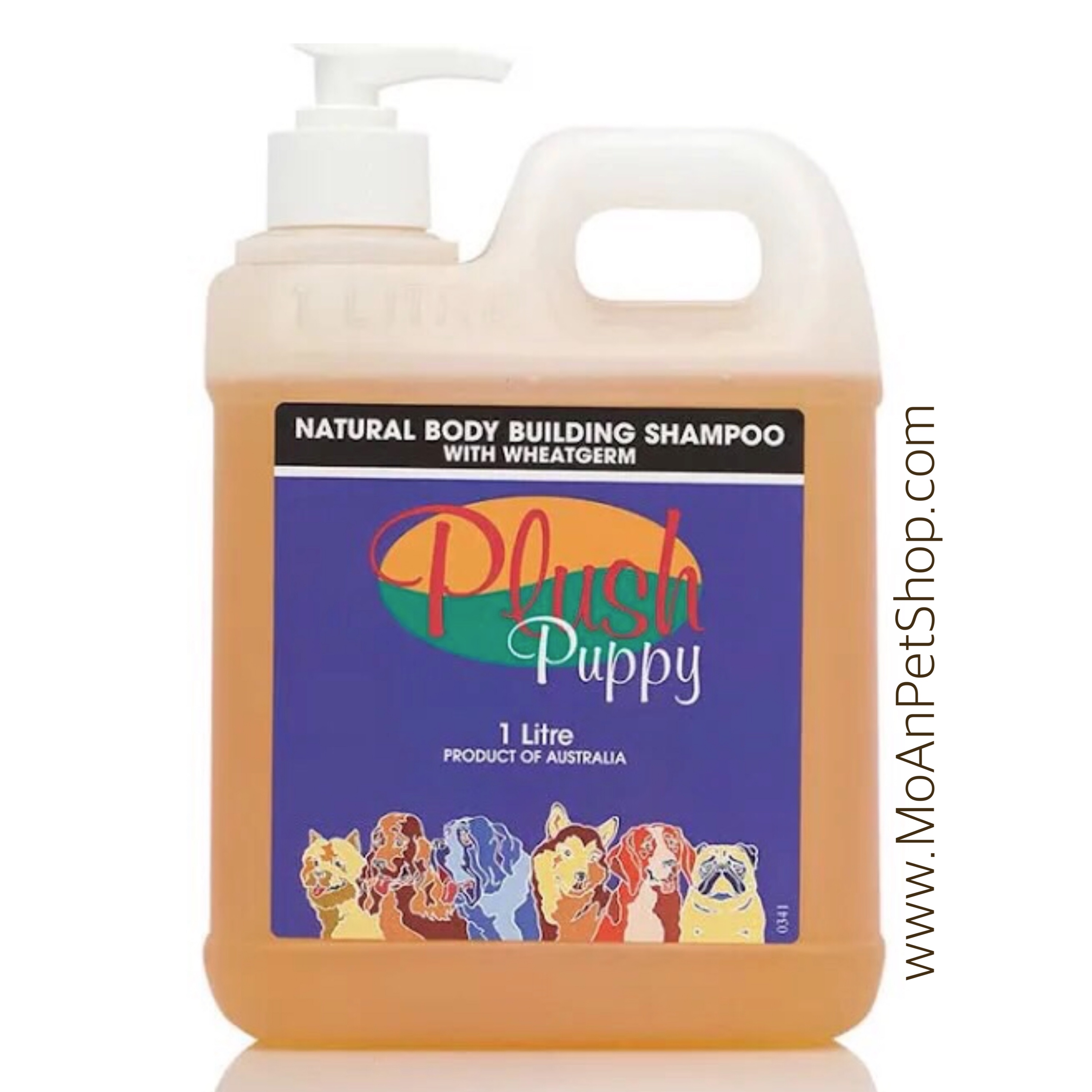 Sữa Tắm Gội Plush Puppy Úc Phồng Lông Natural Body Building Shampoo with Wheatgerm 1000ml