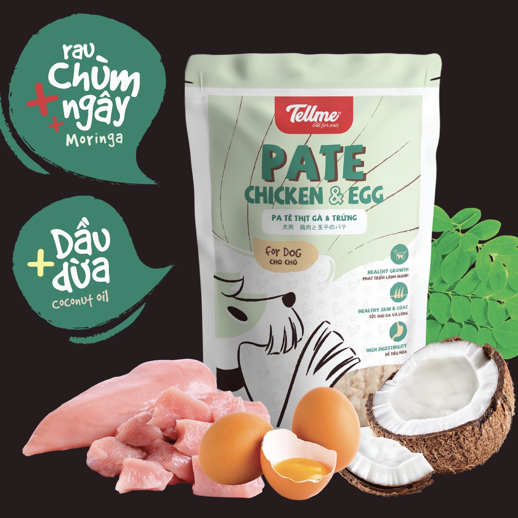 Pate Tellme Gà & Trứng 85g