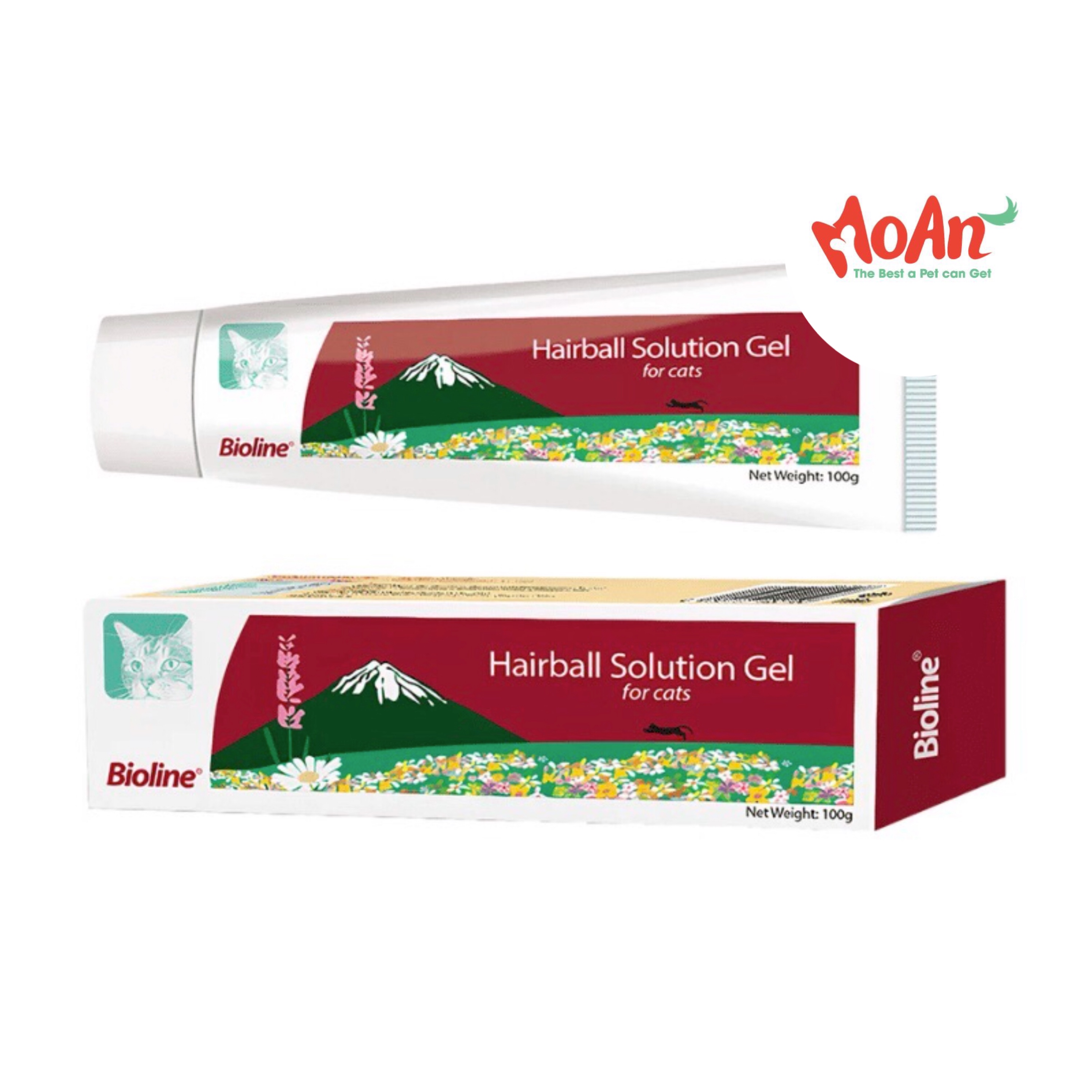 Gel Tiêu Búi Lông Cho Mèo Bioline Hairball Solution 100g