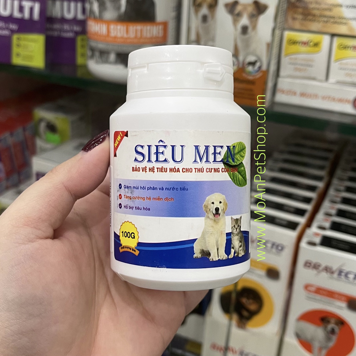 Men Vi Sinh Hỗ Trợ Tiêu Hoá cho Cún Mèo (Dạng bột) 100g