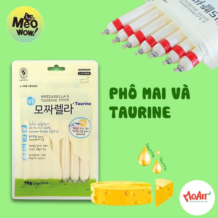 Xúc Xích Phô Mai & Taurine MeoWow 70g