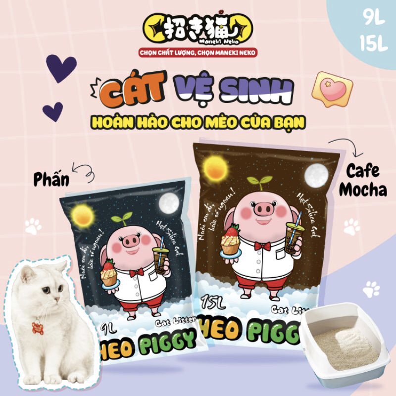 Cát Vệ Sinh cho Mèo Heo Piggy Maneki Neko 12L
