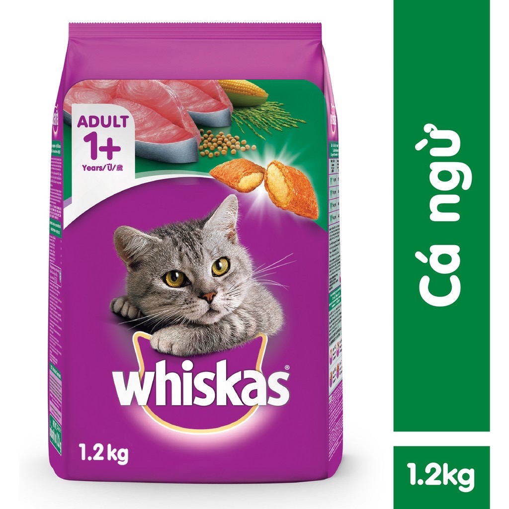 Hạt Mèo Whiskas Adult Cá Ngừ Tuna 1.2kg