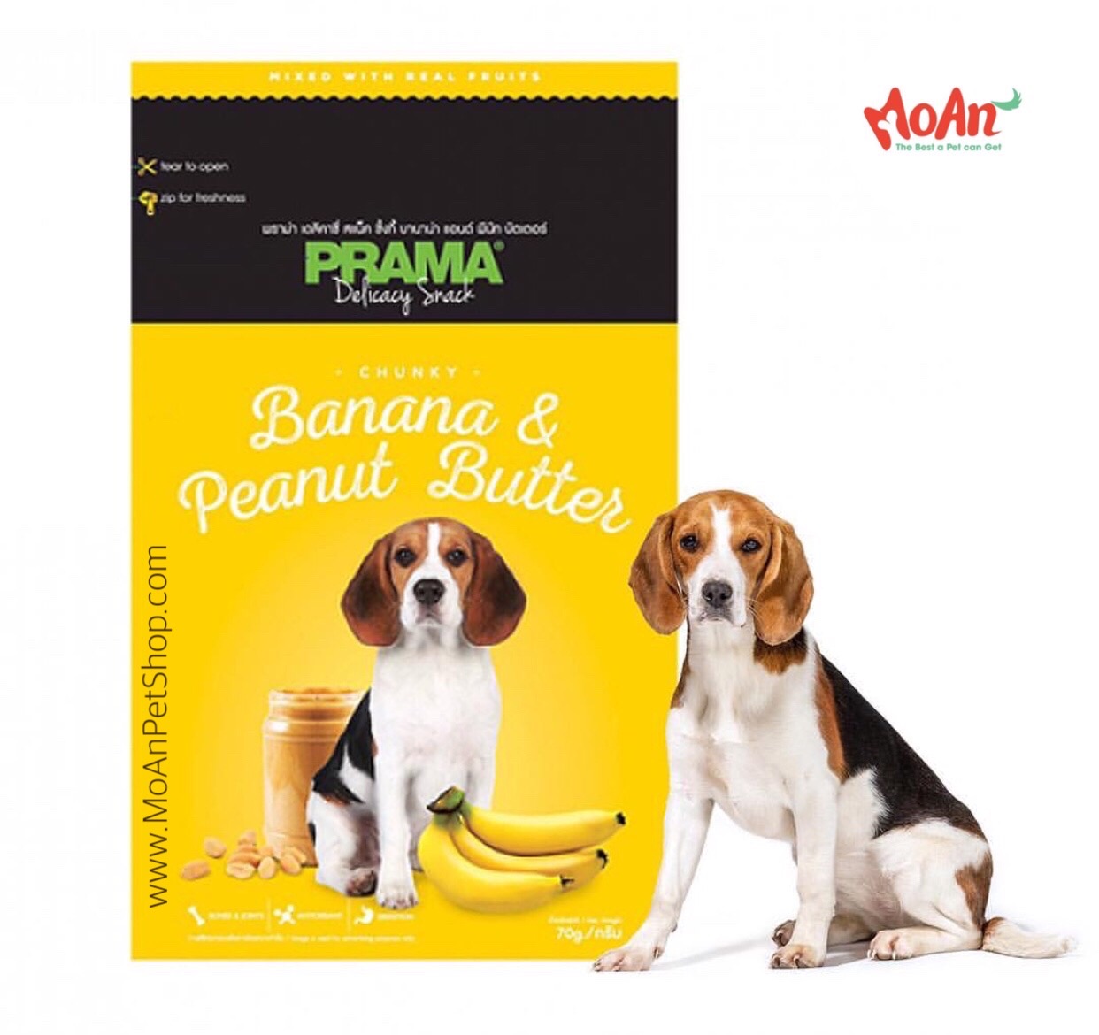 Bánh Prama Chuối & Bơ đậu phộng 70g