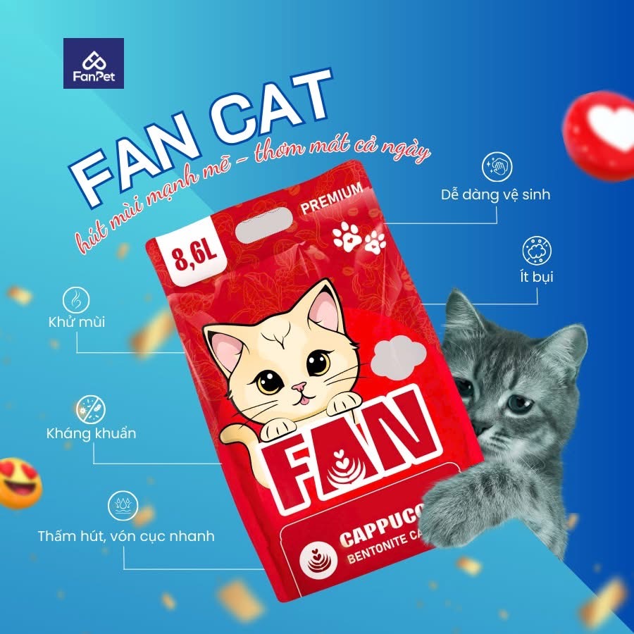 Cát Vệ Sinh cho Mèo Fanpet FAN 8.6L (4kg)
