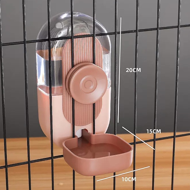 Bình Nước Kèm Chén Đựng Treo Chuồng 800ml