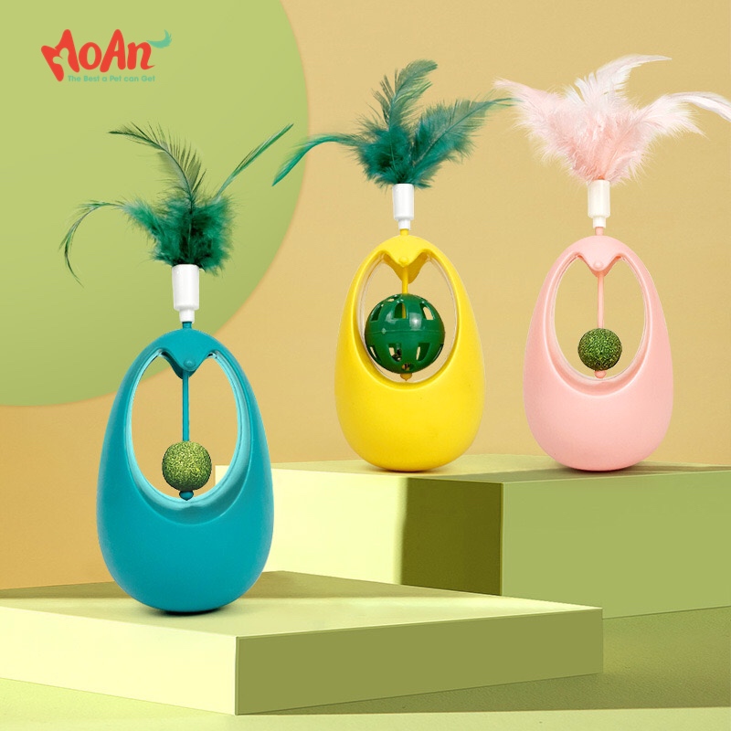 Đồ Chơi Banh Lật Đật Cỏ Bạc Hà Catnip & Lông Vũ