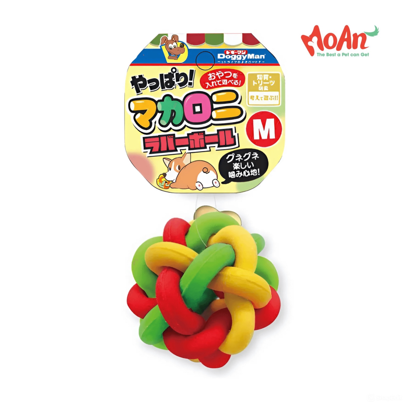 Đồ Chơi Banh Cao Su Đan 3 Màu DoggyMan size M