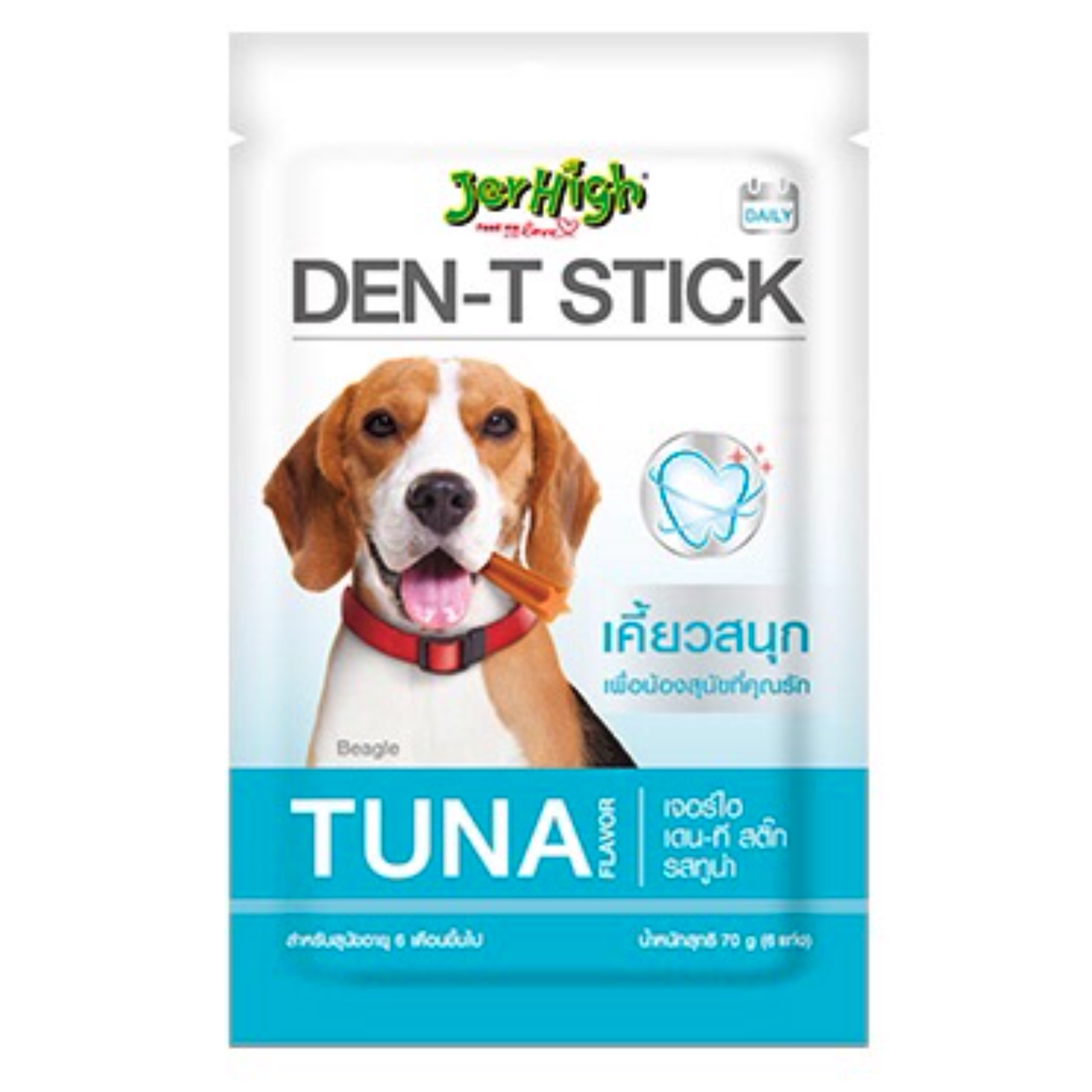 Bánh Xương Sạch Răng JerHigh DEN-T STICK Thái Lan (Vị Cá Ngừ) 70g