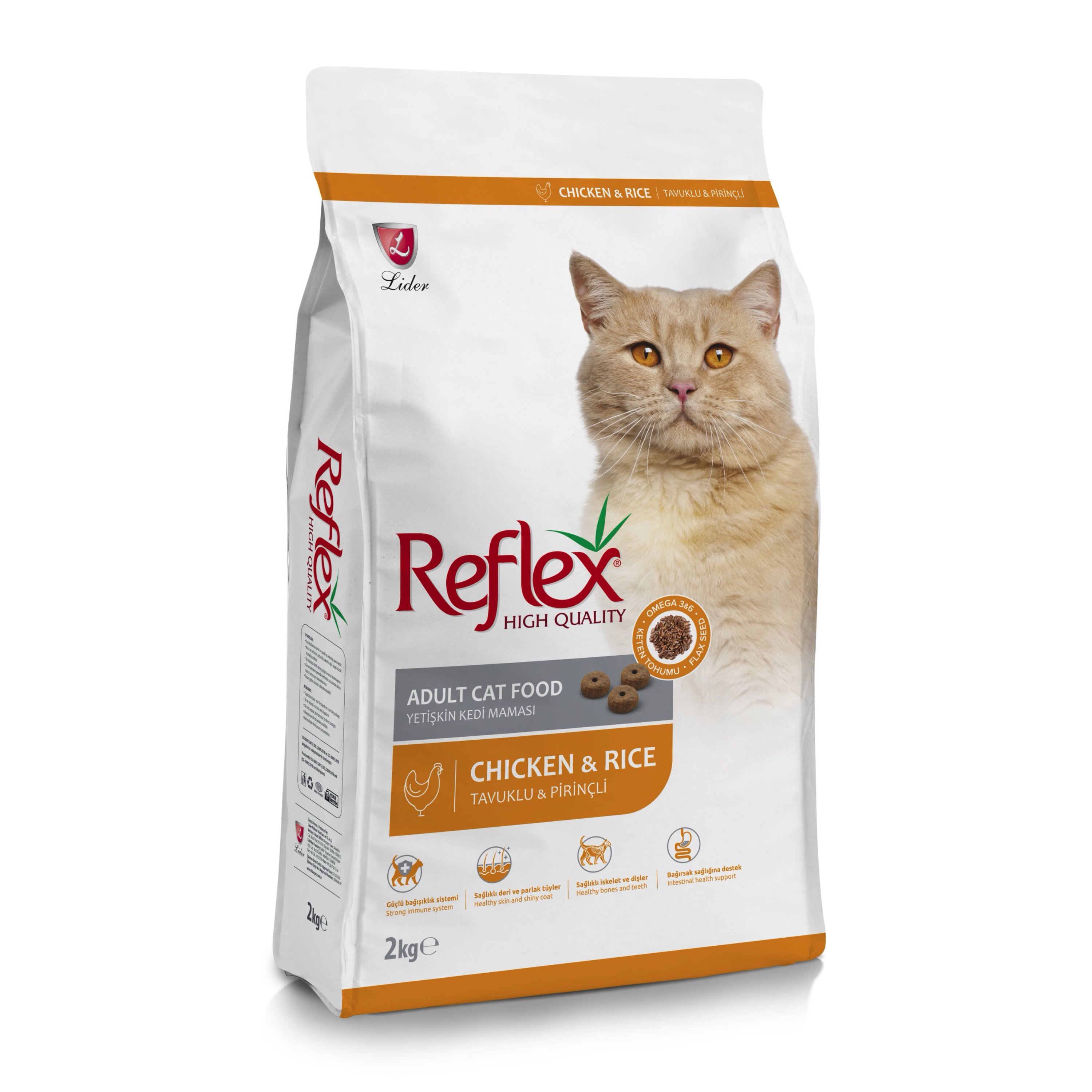 Hạt Mèo Reflex Adult Cat Food Chicken & Rice (Gà & Cơm) 2kg