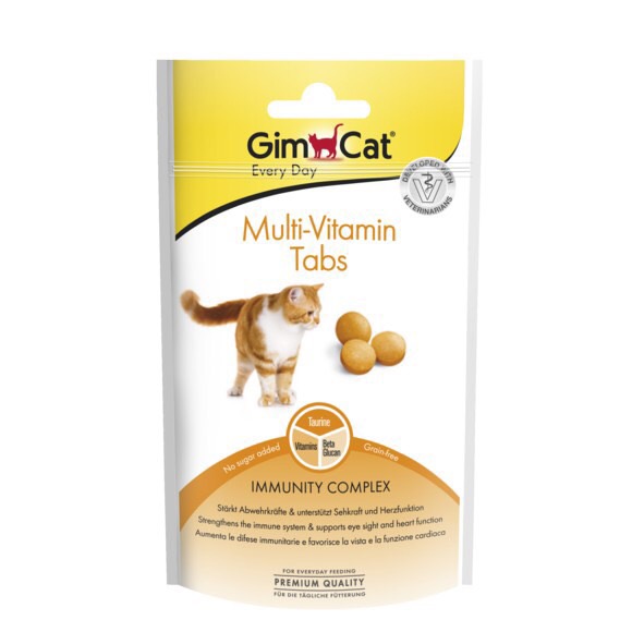 Viên Bổ Sung Vitamin Khoáng Hỗ Trợ Miễn Dịch cho Mèo Gimcat Multi-Vitamin Tabs 40g