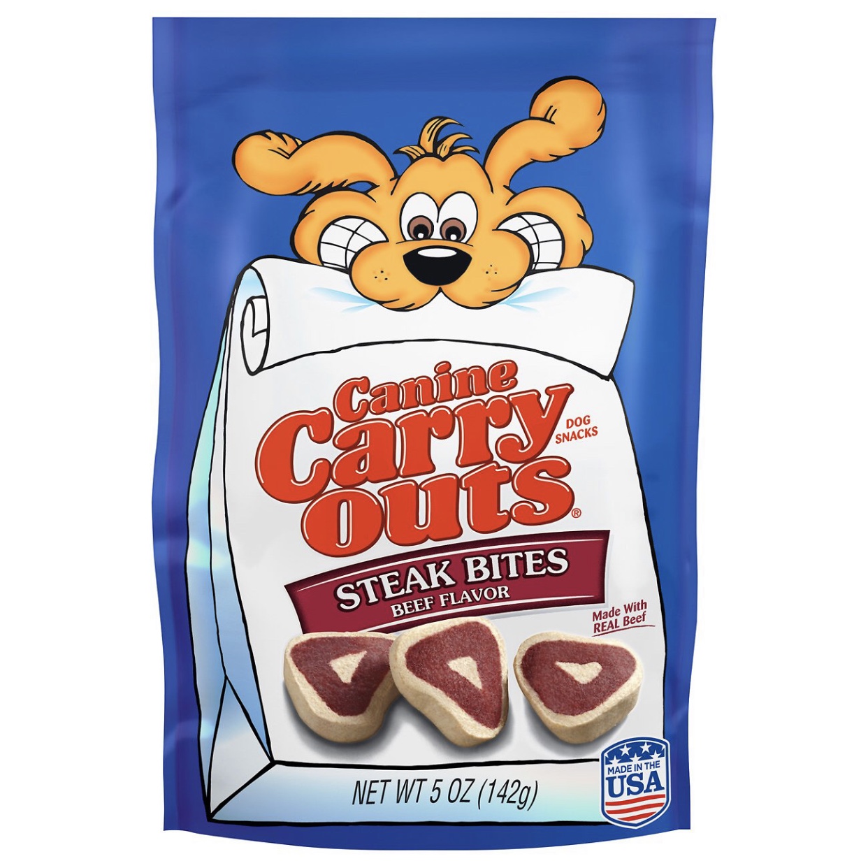 Bánh Thịt Bò Steak Canine Carry Outs Steak Bites USA 142g