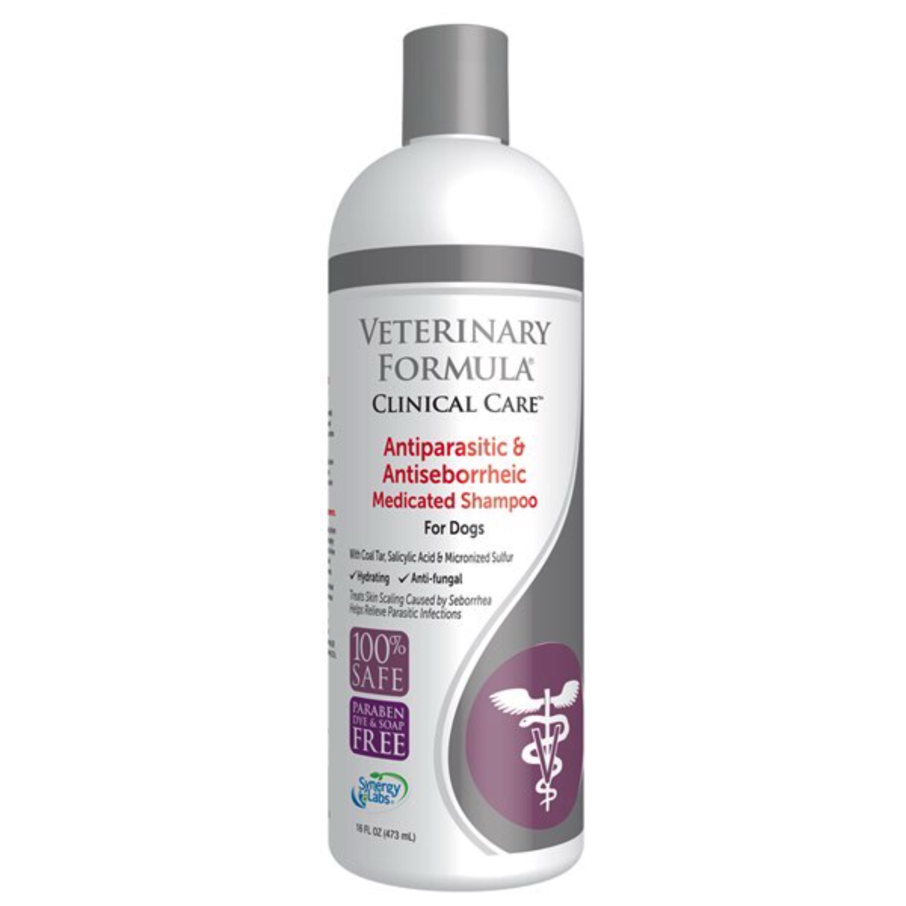 Sữa Tắm cho Cún Phòng Trị Viêm Da Ngứa, Vảy, Mụn, Ghẻ & Bã Nhờn VETERINARY FORMULA Antiparasitic & Antiseborrheic Medicated Shampoo Mỹ 473ml