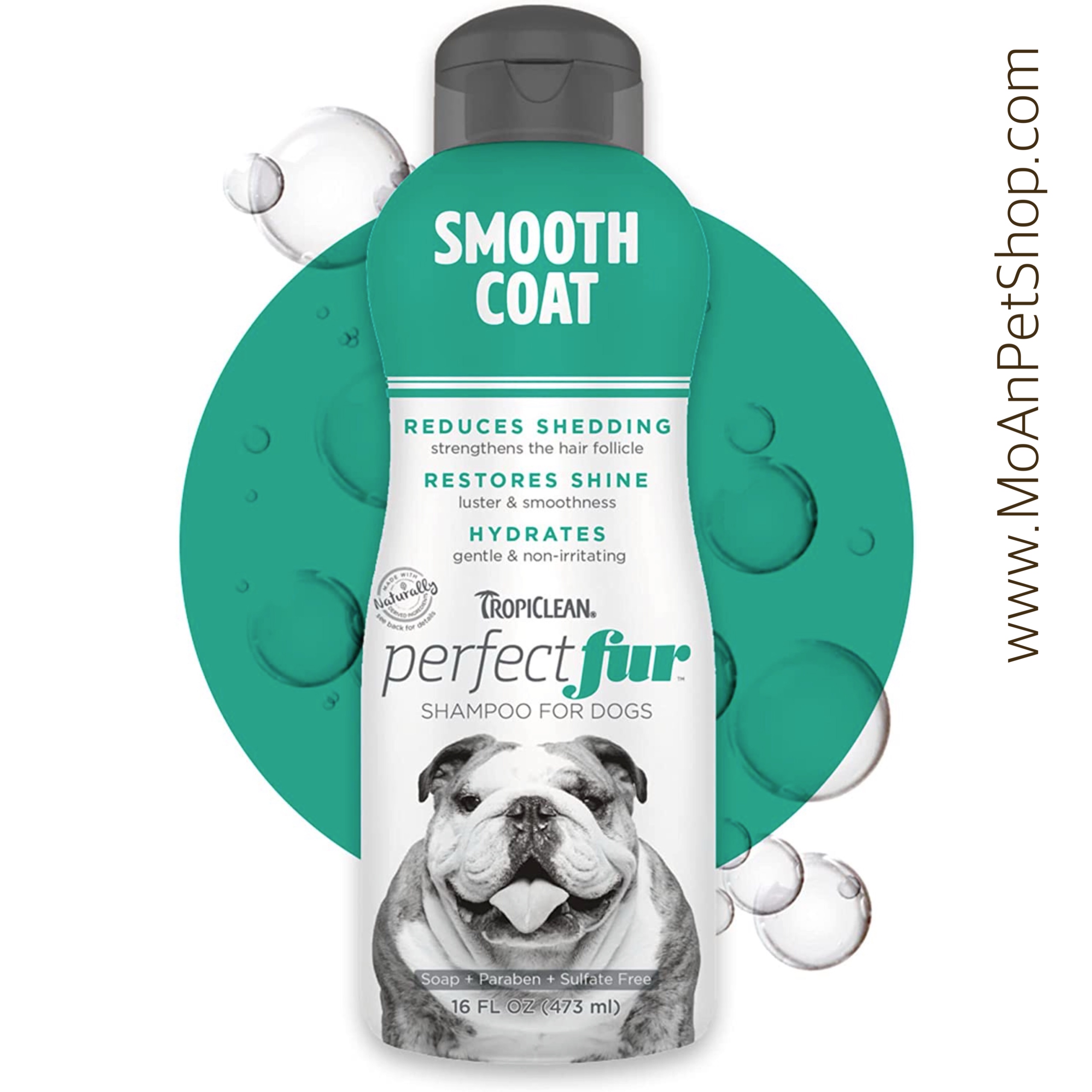 Sữa Tắm Gội TROPICLEAN Perfect Fur Mỹ Smooth Coat [Dành cho Cún Lông Ngắn]