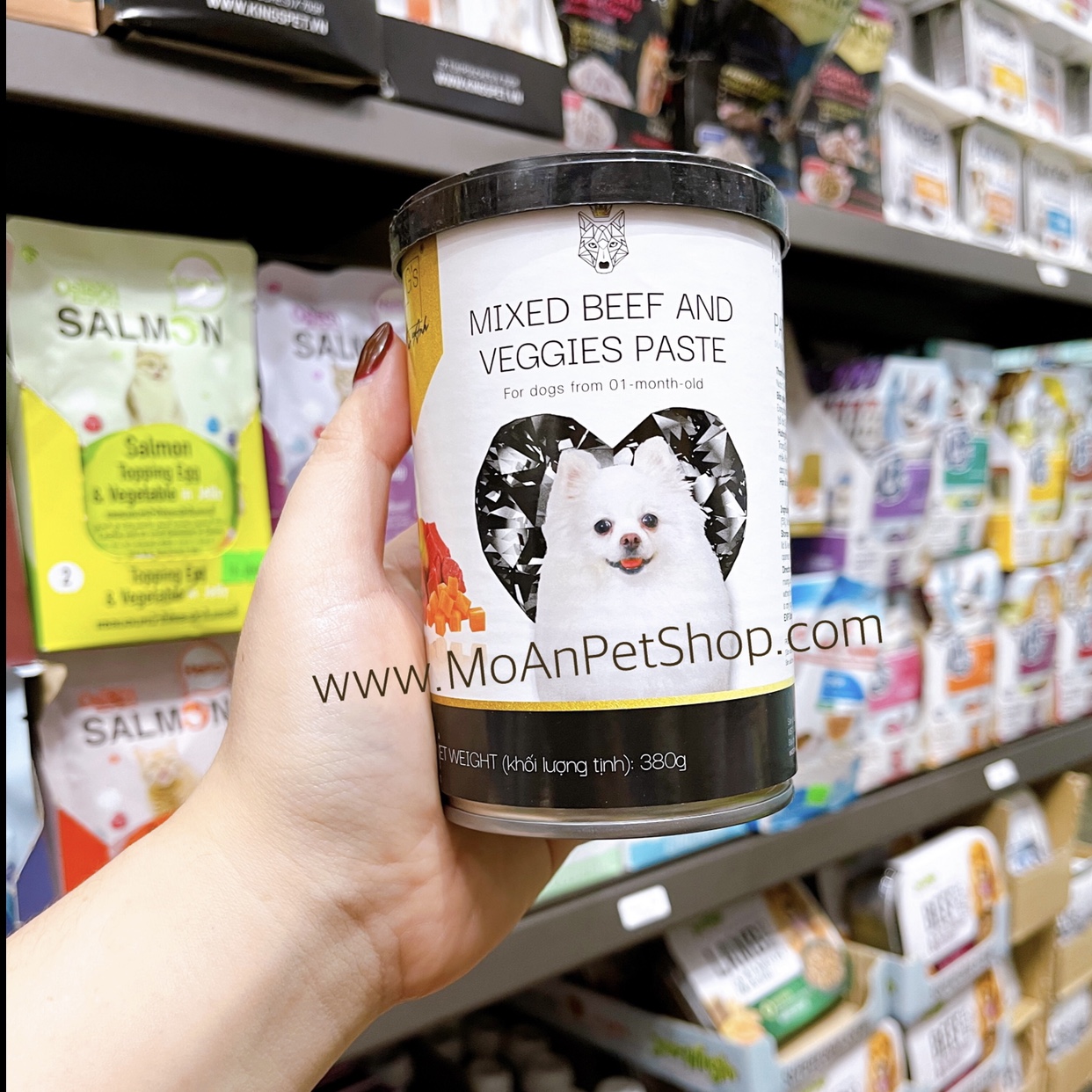 Pate Bò & Rau Củ King's Pet 380g cho Cún