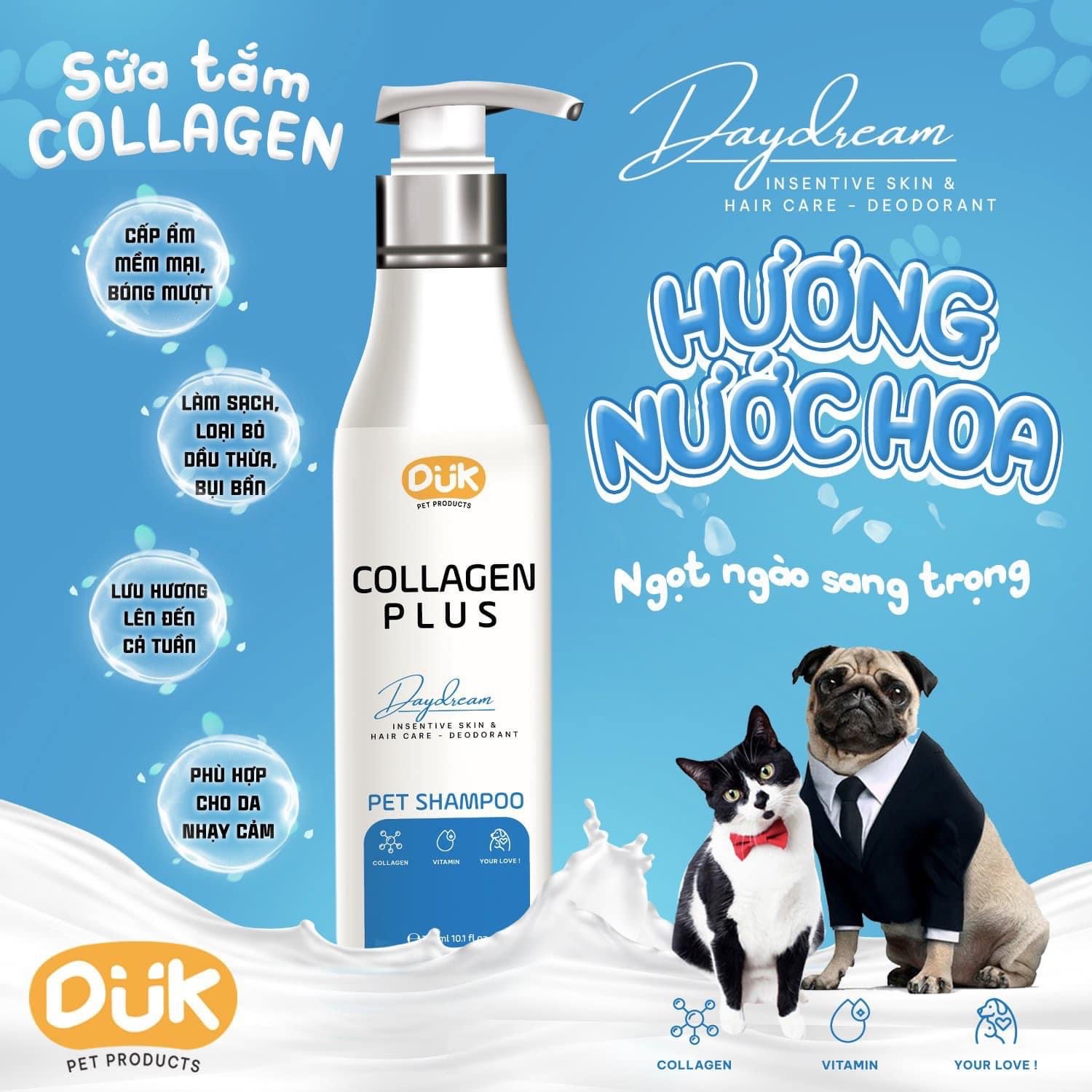 Sữa Tắm Gội Collagen Plus DUK Daydream Hương Nước Hoa 300ml