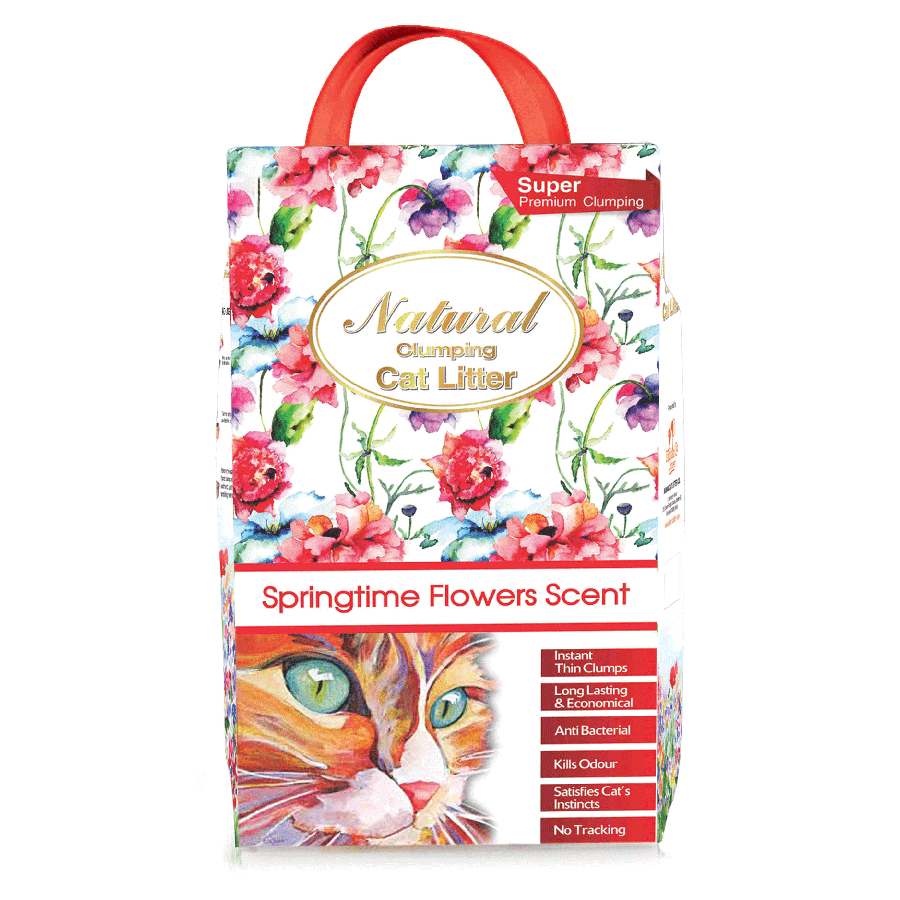 Cát Ấn Độ Natural Clumping Cat Litter Springtime Flowers 7.5kg