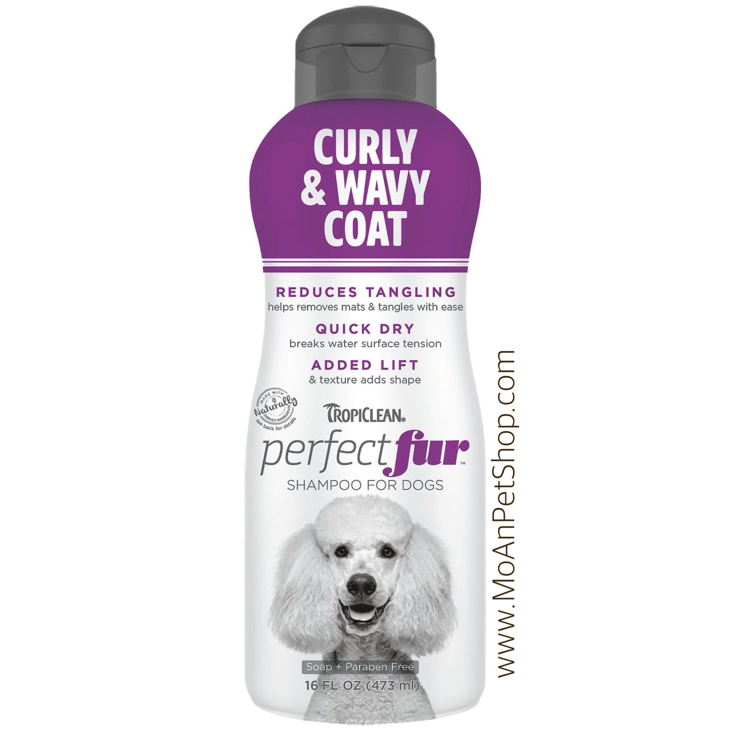 Sữa Tắm Gội TROPICLEAN Perfect Fur Mỹ Curly and Wavy Coat [Dành cho Cún Lông Xoăn]