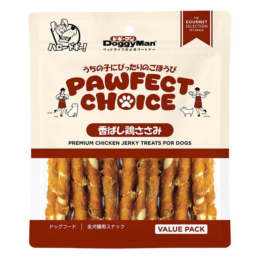 Que Cuộn Thịt Gà Doggyman PAWFECT CHOICE (25 Que Dài)