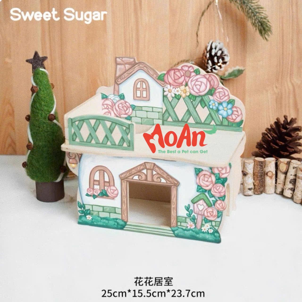 Nhà Ngủ Gỗ Khu Vườn Sweet Sugar cho Hamster | Thú Nhỏ