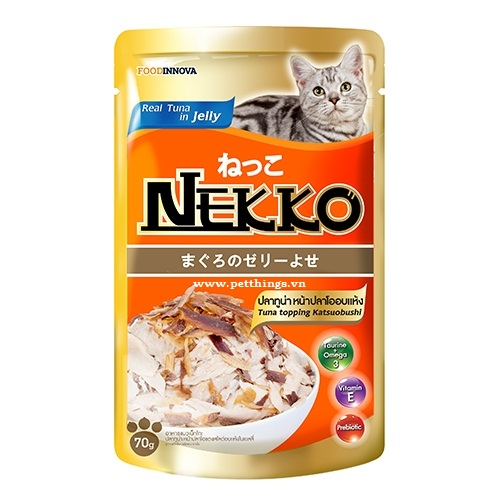 Pate Nekko Tuna topping Katsuobushi in Jelly 70g (12 gói)