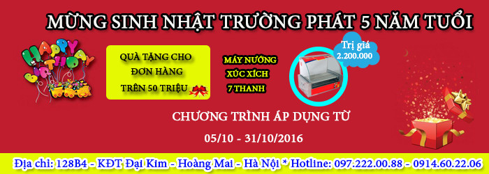 Tưng Bừng Khuyến Mại Mừng Sinh Nhật Trường Phát 5 Tuổi.