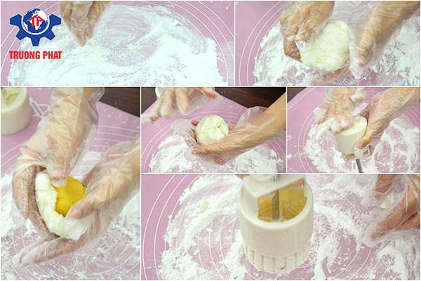 Cách làm bánh trung thu dẻo nhân đậu xanh, thập cẩm và khoai lang tím