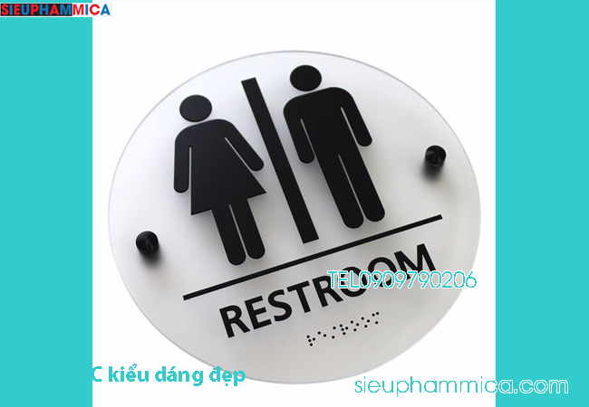 Biển WC nhà vệ sinh, biển chỉ dẫn nhà vệ sinh, biển phòng restroom