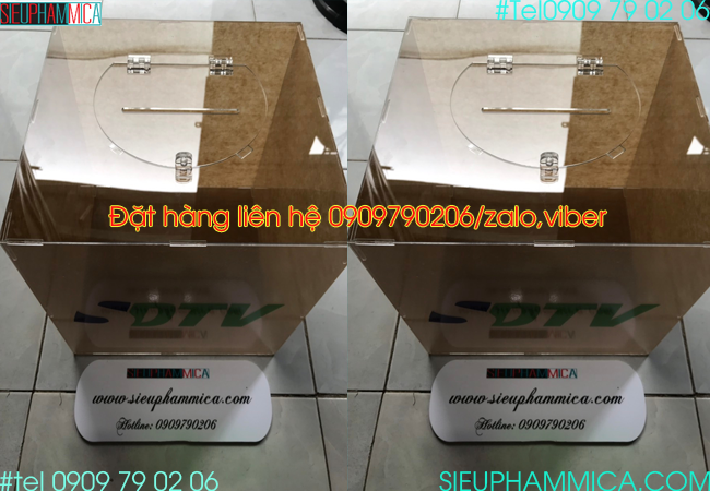 Thùng phiếu bốc thăm trúng thưởng dán decal